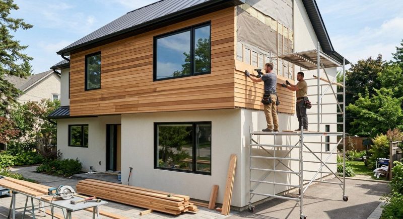 Faux Wood Siding Installation in Amelia, OH