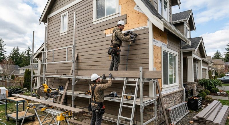 Faux Wood Siding Installation in Lebanon, OH