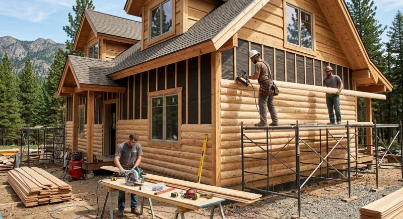 Log Siding Installation in Williamsburg, OH