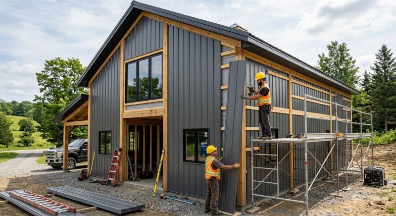Pole Barn Siding Installation in Goshen, OH