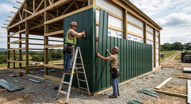 Pole Barn Siding Installation in Goshen, OH